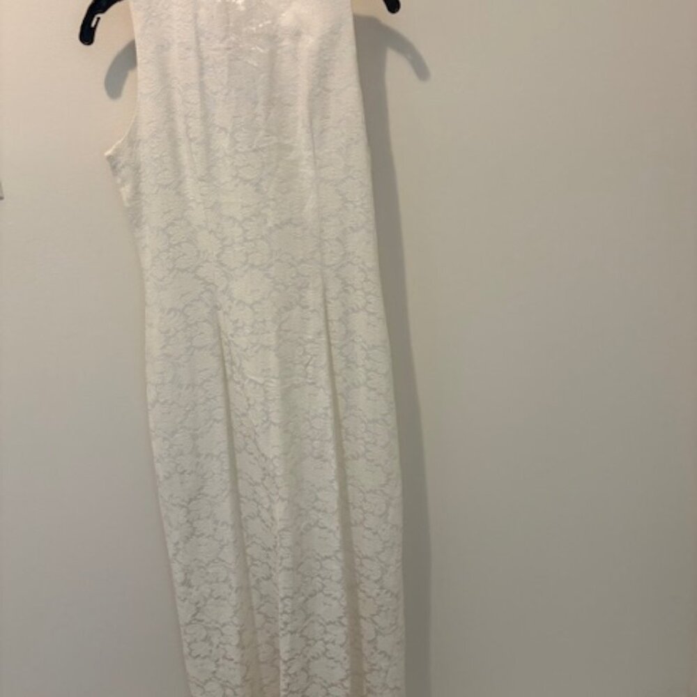 White print design dress